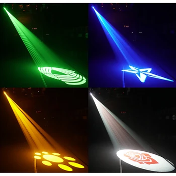 LED Spot 90 W Gobo hareketli kafa ışık 3/6 yüz prizma DMX512 Dj sahne etkisi ışık parti dans pisti ses denetleyicisi müzik
