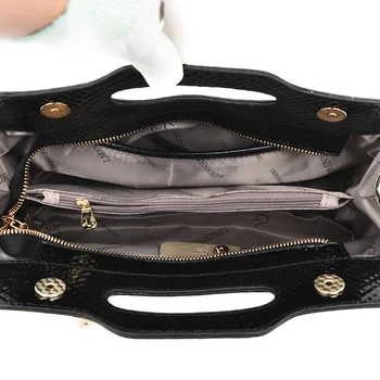 Lüks Çanta Kadın Çanta Tasarımcısı Moda Küçük Tote Çanta Bayanlar Patent Deri Leopar omuz çantaları Kadınlar için askılı çanta