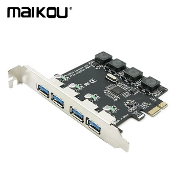 Maikou PCI Express 4 USB 3.0 PCI-E Harici 4-Port USB3. 0 Kart NEC Dönüştürücü