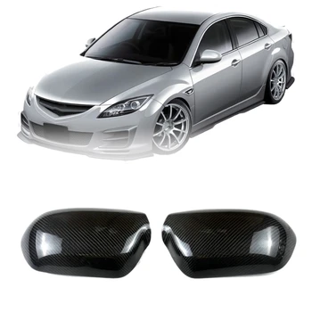 Mazda 6 2003-2012 için Karbon Fiber Dikiz Yan Aynalar Kapak Dekorasyon Trim Araba Aksesuarları