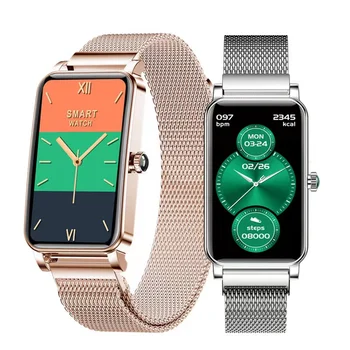 Moda Kadın akıllı saat Özel Arama Tam Dokunmatik Ekran IP68 Su Geçirmez Smartwatch Kadın Güzel Bilezik nabız monitörü