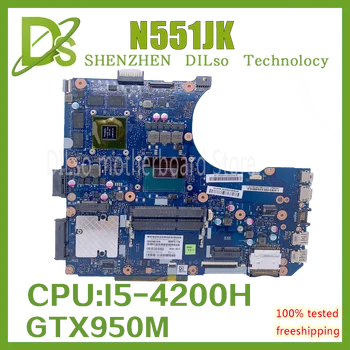 N551JK I5-4200 CPU GTX950 anakart ASUS için N551JX G551JM N551JW G551JX N551JK N551JM orijinal dizüstü anakart 100 % test