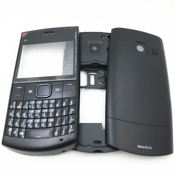 Nokia X2-01 X201 Için 10 Adet/grup Tam Komple Cep Telefonu Konut Kapak Kılıf Ve İngilizce tuş takımı Yedek Parçalar