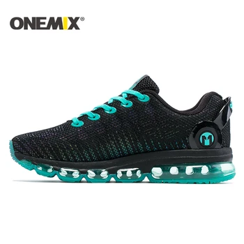 ONEMIX hava yastığı koşu ayakkabıları erkekler yüksek kaliteli yansıtıcı sneakers mesh nefes spor ayakkabı erkekler koşu yürüyüş ayakkabısı erkekler
