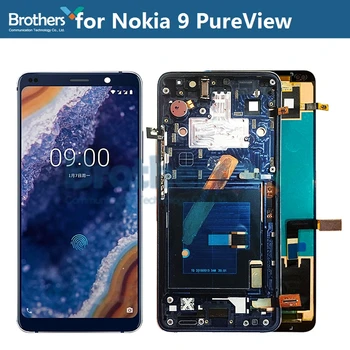 Orijinal LCD Ekran Için Nokia 9 PureView LCD ekran ıçin 9 PureView LCD Meclisi dokunmatik ekran digitizer Telefonu Yedek Test