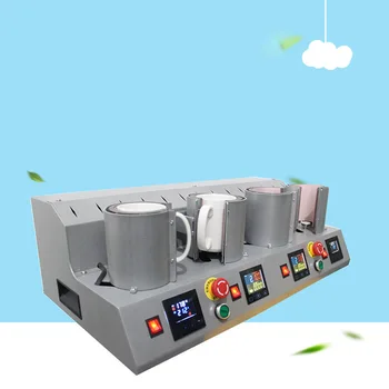 Otomatik Pişirme Fincan Makinesi Elektrikli Dört İstasyonları Fincan Pişirme Makinesi Kişiselleştirilmiş Özelleştirme Kupa Termal Transfer Ekipmanları