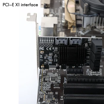 PCIE SATA Genişletme Kartı PCIE 8-Port SATA 3.0 6 Gbit/S Adaptör Kartı Masaüstü Entegre Dönüştürücü ile 8 SATA Hatları