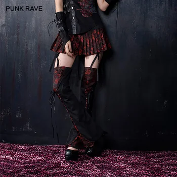 PUNK RAVE kadın Punk tarzı Moda Yakışıklı Siyah A-line Etekler Yüksek Bel ince Gelgit Kadın kısa Etek