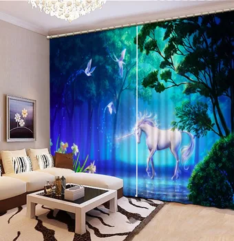 Perdeler yatak odası için Moda 3D Ev Dekor Güzel Oda perdeleri Özel 3D custain Ev Dekorasyon