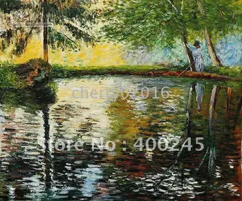 Peyzaj sanat Yüksek kalite Claude Monet Üreme Gölet Montgeron de El Yapımı yağlıboya