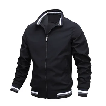 Rahat ceket erkek doğrudan satış ilkbahar ve sonbahar spor düz renk ceket erkek rahat yumuşak rüzgar geçirmez maliyet