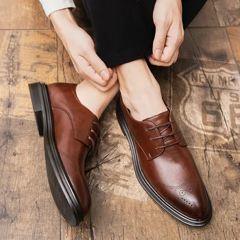 Rahat erkek bahar ayakkabı sonbahar deri iş resmi ayakkabı yetişkin ayakkabı erkek mokasen ayakkabıları