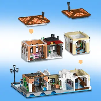 STOKTA 89122 3050 Adet Modüler Yapı Taşları Modelleri Küçük Venedik Tuğla Yaratıcı Şehir Serisi Çocuk Oyuncakları Noel hediyesi