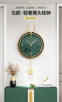Sevimli Dijital duvar Saati Zarif Yatak Odası Altın Modern Tasarım duvar Saati Sarkaç Grande Horloge Murale Ev Dekorasyon EA60WC