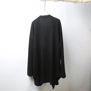Stil Japon Düzensiz V Yaka Klasik Gevşek Yüksek Sokak 2022 Sonbahar Yeni Erkek Vintage Siyah Moda Casual Muhtasar Ceketler