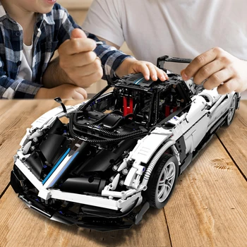 Stokta 97900 Hakiki Yüksek Teknoloji Huayra BC Roadster 1: 8 Yarış Araba Modeli Yapı Taşları Tuğla Oyuncak Boys ıçin Dıy Yılbaşı Hediyeleri