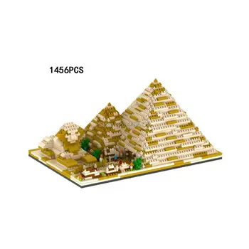 Sıcak Yaratıcı klasik şehir ünlü Storico monumenti Egitto Piramide e Sfinge mini mikro diamante blokları modeli tuğla oyuncaklar hediye