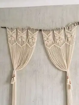 Sıcak satış Kapı Perde Goblen Bohem Tarzı El Yapımı Pamuk Dokuma Perde Düğün Malzemeleri Dekorasyon