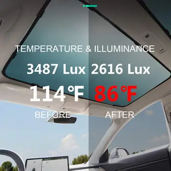 Tesla Model 3 cam çatı tente araba ışıklık kör gölgeleme Net için 2pcs