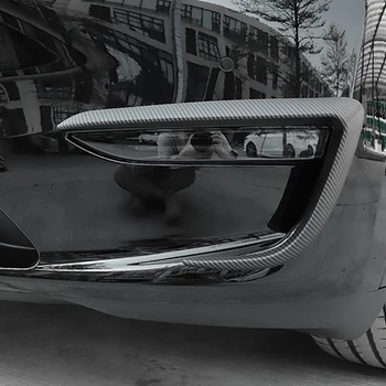Tesla Model Y 2021 için Araba Ön Sis ışık Lambası Kaş Spoiler Dekorasyon krom çerçeve Anti-Çarpışma Trim Aksesuarları