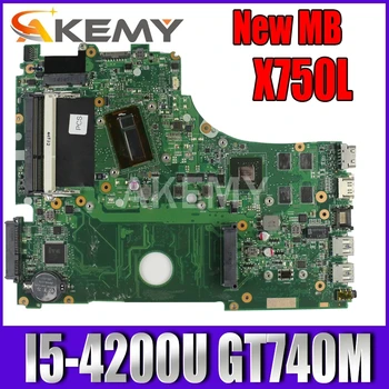 X750LB anakart Asus için X750 X750LB X750LN X750L K750LB laptop anakart İ5 - 4200U GT740M-2GB Test çalışmaları 100 % orijinal