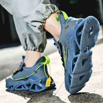 Yaz Yeni Bıçak koşu ayakkabıları Erkekler İçin Nefes Sneaker Yüksek Kalite Yastıklama spor ayakkabı Açık Sert-weaing koşu ayakkabıları
