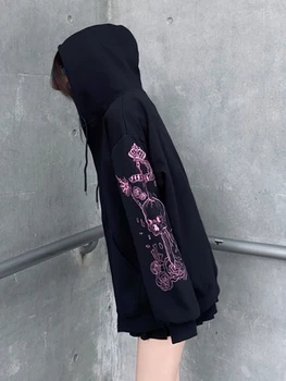 Yeni varış Sıcak Satış Sonbahar Kış Kadın Japon Harajuku Tiki Tarzı ışlemeli gevşek Beyzbol Uzun Kollu Moda Ceket