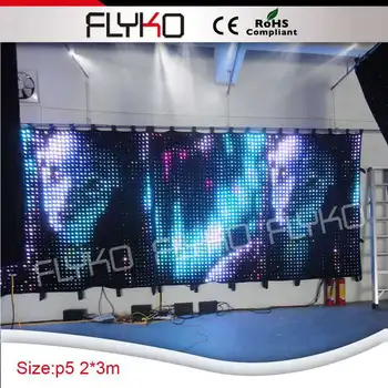 Yumuşak zemin P50mm 2x3m popüler boyut üretici fiyat led elektronik video perde zemin
