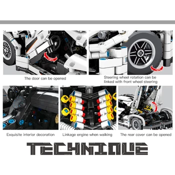 Yüksek Teknoloji Mekanik Hız Yarış Spor Araba Modeli Yapı Taşları Koenig-Segged Racer Araç Modeli Tuğla Oyuncaklar Çocuk Boys İçin