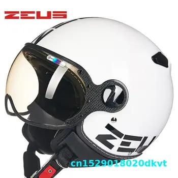 ZEUS Yüksek kaliteli ABS motosiklet kask erkekler ve kadınlar dört mevsim elektrikli motosiklet motosiklet ışık kişilik yarım kask