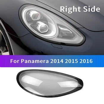 Çifti Sol + Sağ Porsche Panamera 2016 ıçin Araba far Lens Kapağı Başkanı ışık Abajur Ön Otomatik ışık kabuk