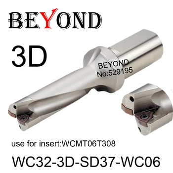 ÖTESİNDE WC 3D 37mm WC32-3D-SD37-WC06 U Sondaj Matkap Ucu kullanımı Eklemek WCMT WCMT06T308 Endekslenebilir Karbür Uçlar Torna CNC Araçları