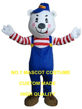Ayı maskot kostüm mavi pantolon ayı özel yetişkin boyutu karikatür karakter cosplay kitleri karnaval kostüm 3281