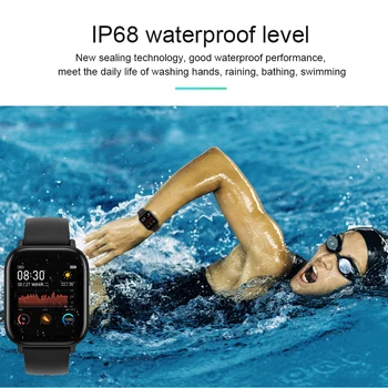 YENİ 2021 akıllı saat bilezik IP67 Su Geçirmez Spor Tam Dokunmatik Spor Izci Vücut Sıcaklığı nabız monitörü Kol Saati