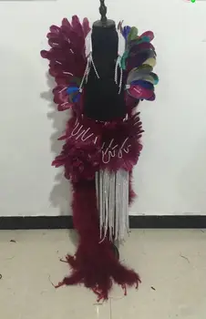 çocuk karnaval kostümleri çocuklar için başlık backboard atkısı pelerin samba rekabetçi dans kostümleri çocuklar için